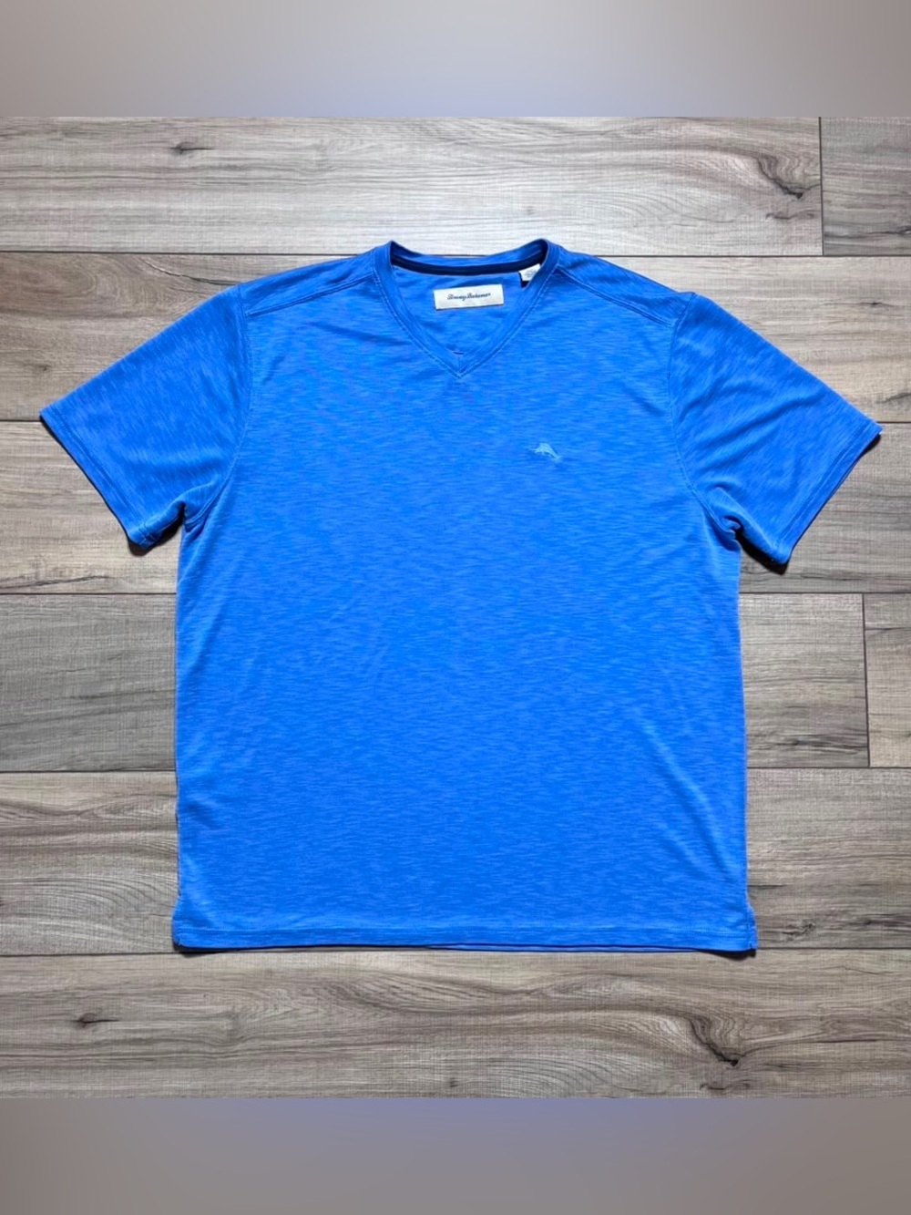 Tommy Bahama Men's Paradiso V-Neck Short Sleeve T-Shirt Large Cornflower Blue